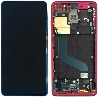 Wyświetlacz do Xiaomi Mi 9T / 9T Pro z ramką (czerwona)