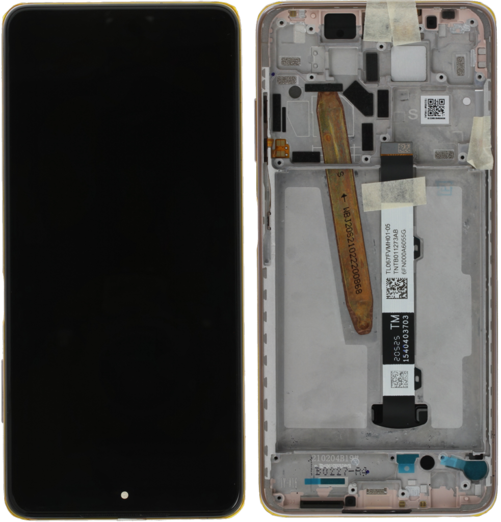 Wyświetlacz do Xiaomi Poco X3 Pro z ramką (złota)