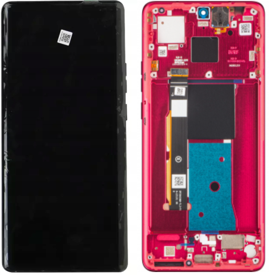 Wymiana wyświetlacza ekranu w Motorola Edge 40 z ramką (czerwona) oryginał