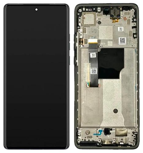Wymiana wyświetlacza ekranu w Motorola Edge 40 Neo z ramką (czarna) oryginał
