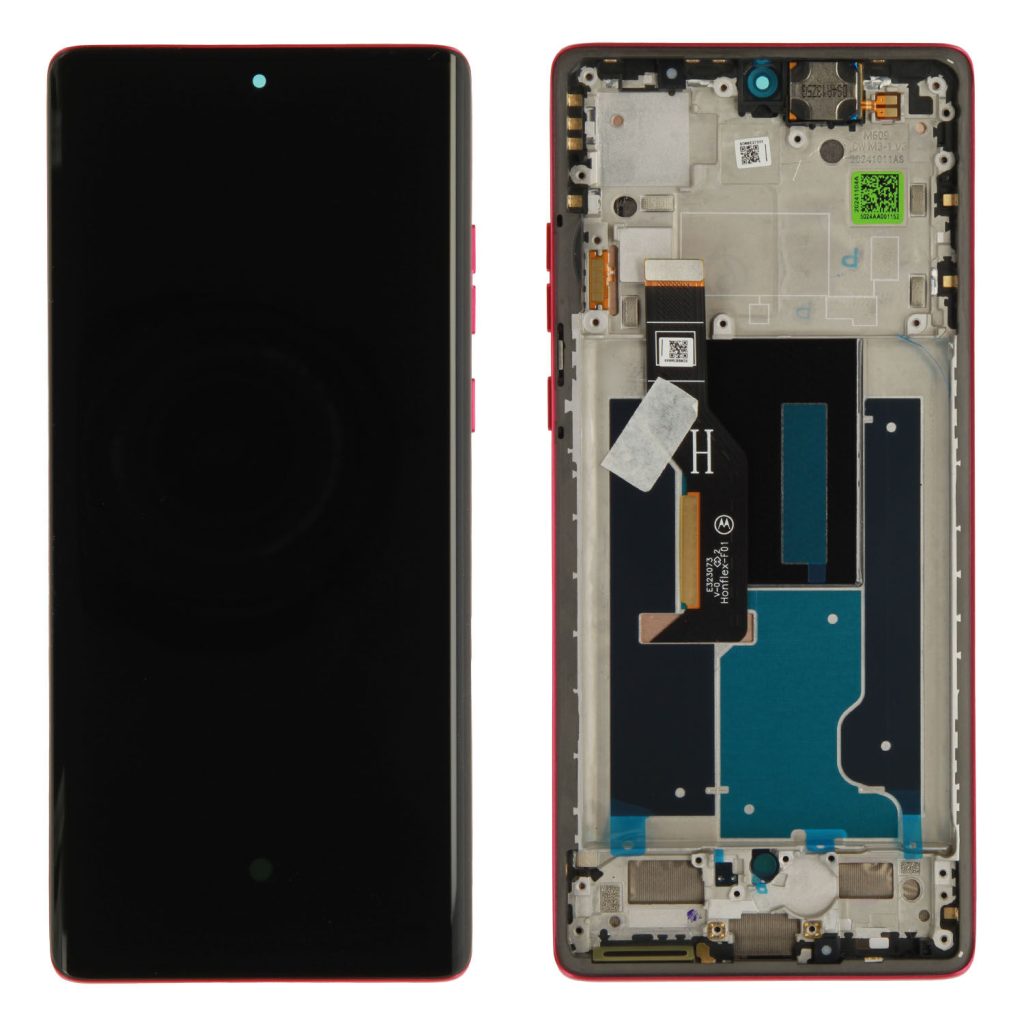 Wymiana wyświetlacza ekranu w Motorola Edge 50 Fusion XT2429 z ramką (różowa) oryginał
