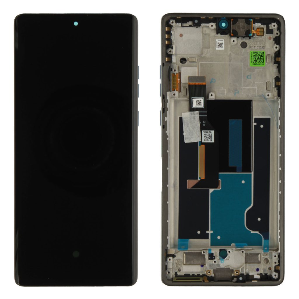 Wymiana wyświetlacza ekranu w Motorola Edge 50 Fusion XT2429 z ramką (niebieska) oryginał
