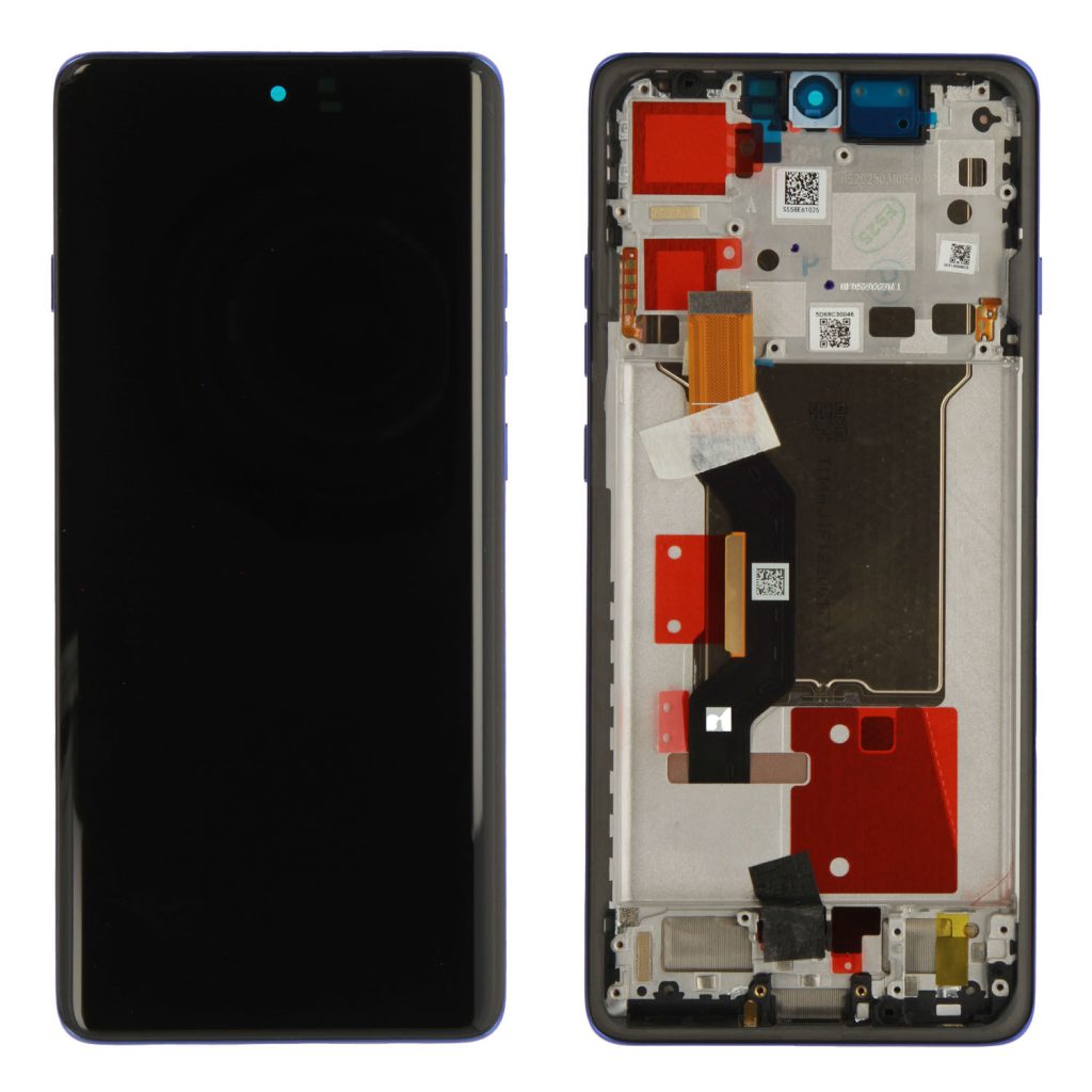 Wymiana wyświetlacza ekranu w Motorola Edge 60 Pro XT2507 z ramką (niebieska) oryginał